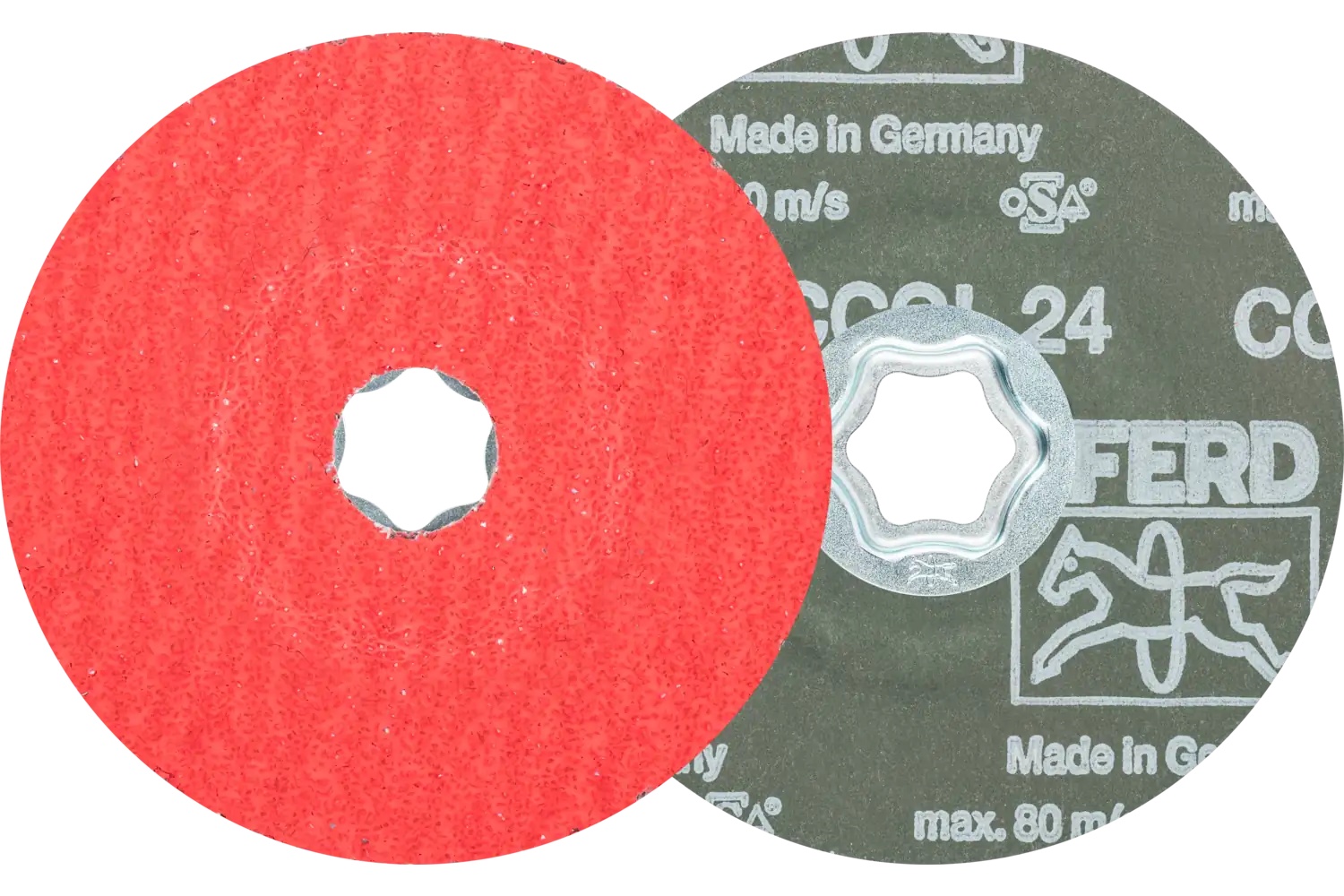 Picture of Pferd Combiclick® Fiber Disc, 4-1/2" Dia, 24 Grit, Ceramic oxide Co-Cool